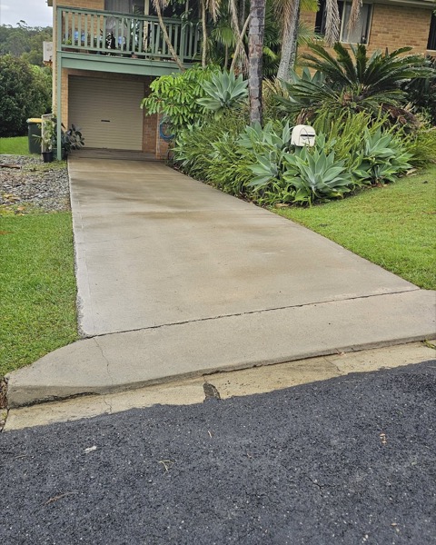 A concrete path cleaned and refreshed