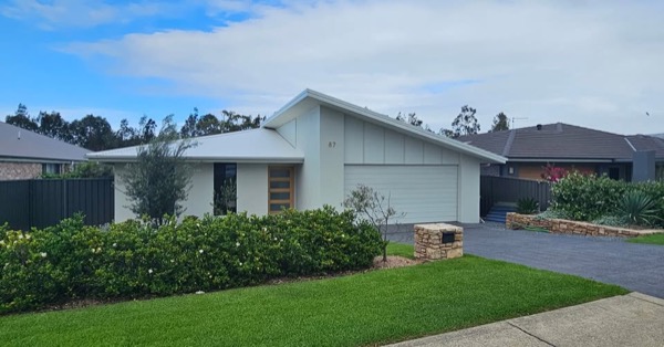 A freshly repainted home exterior on the Mid North Coast